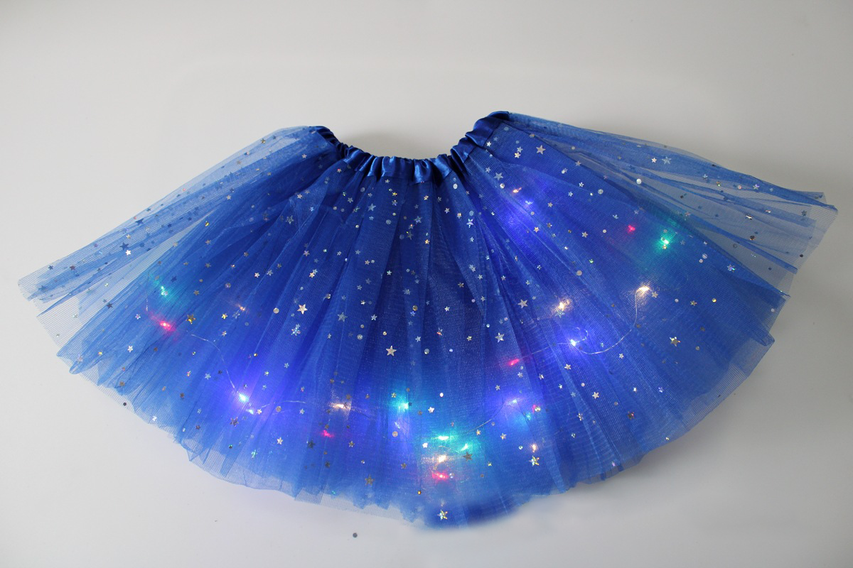 👑✨ Saia Tutu de Princesa com LED – Faça sua menina brilhar como uma verdadeira fada nas festas