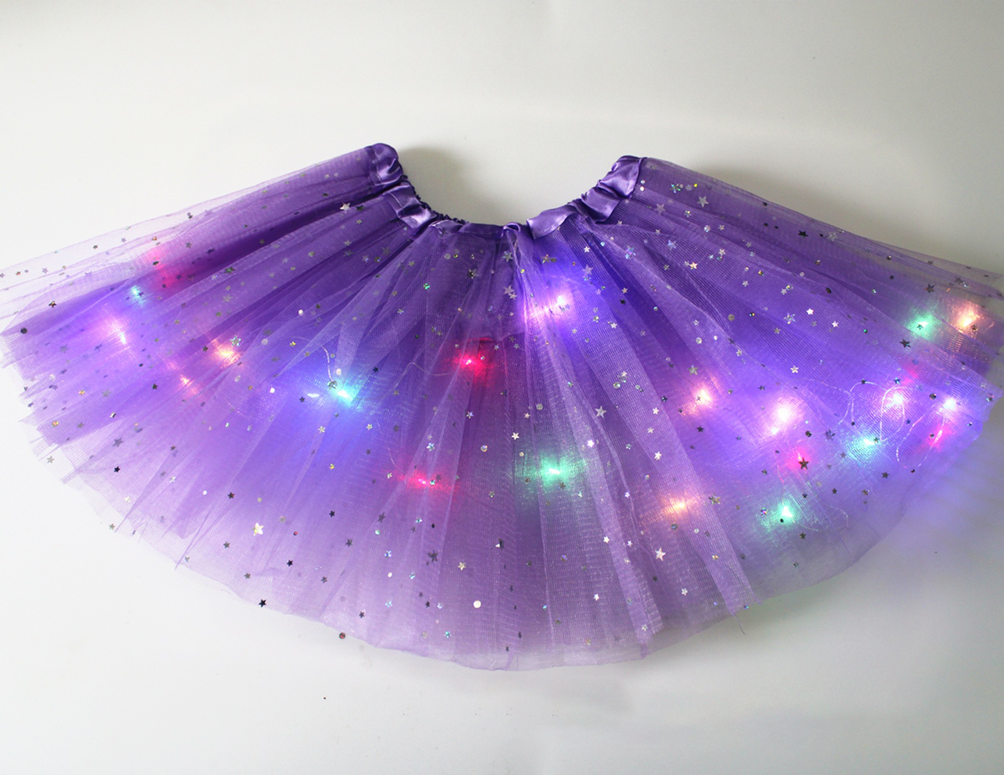 👑✨ Saia Tutu de Princesa com LED – Faça sua menina brilhar como uma verdadeira fada nas festas