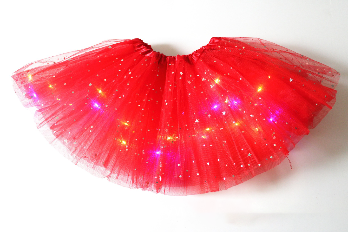 👑✨ Saia Tutu de Princesa com LED – Faça sua menina brilhar como uma verdadeira fada nas festas