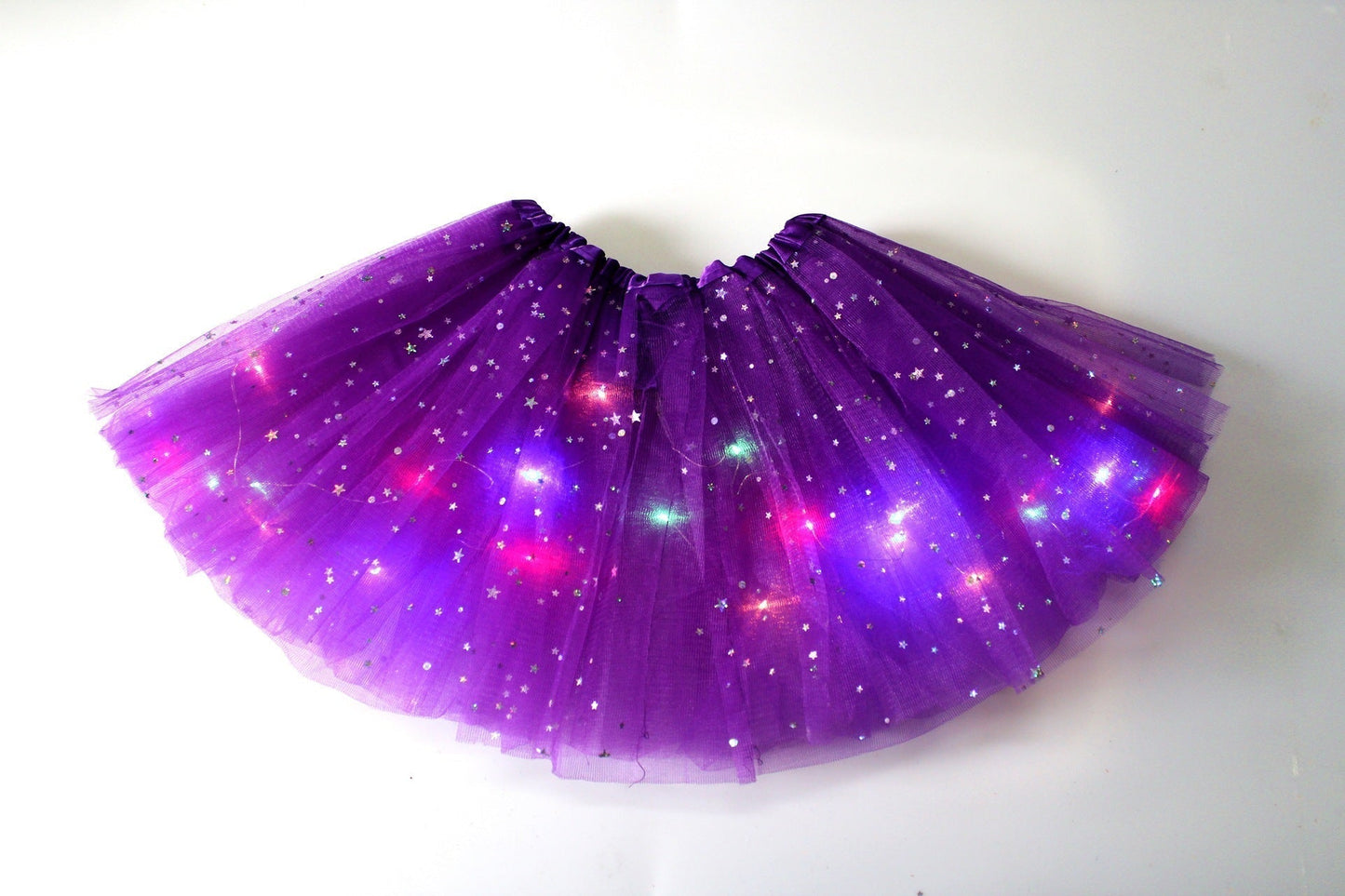 👑✨ Saia Tutu de Princesa com LED – Faça sua menina brilhar como uma verdadeira fada nas festas