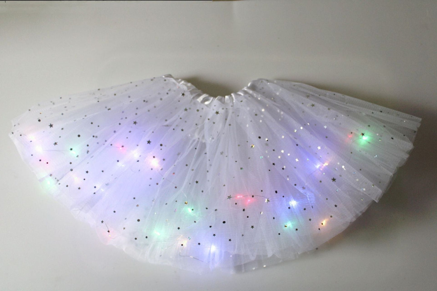 👑✨ Saia Tutu de Princesa com LED – Faça sua menina brilhar como uma verdadeira fada nas festas