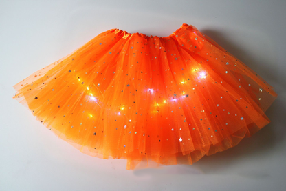 👑✨ Saia Tutu de Princesa com LED – Faça sua menina brilhar como uma verdadeira fada nas festas