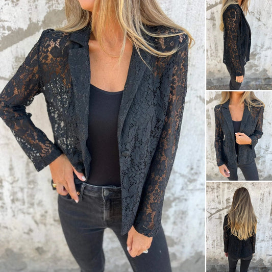 Giacca in pizzo integrale e maglia