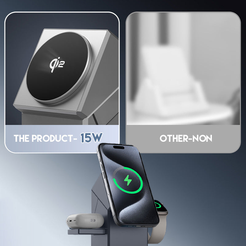 🔥Stazione di ricarica magnetica wireless pieghevole 3 in 1