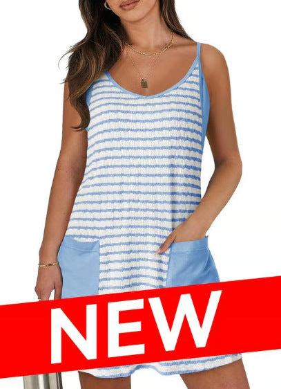 Abito Estivo da Donna Senza Maniche con Pantaloncini