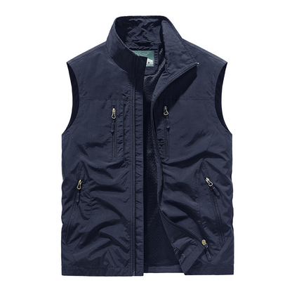 ⏰Promoção por tempo limitado: 49% de desconto🔥🧥Jaqueta sem mangas oversized masculina com bolsos
