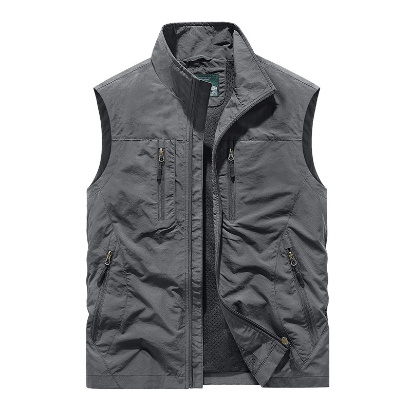 ⏰Promoção por tempo limitado: 49% de desconto🔥🧥Jaqueta sem mangas oversized masculina com bolsos