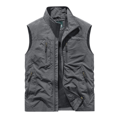 ⏰Promoção por tempo limitado: 49% de desconto🔥🧥Jaqueta sem mangas oversized masculina com bolsos