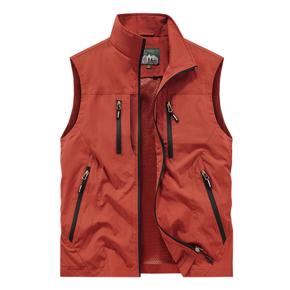 ⏰Promoção por tempo limitado: 49% de desconto🔥🧥Jaqueta sem mangas oversized masculina com bolsos