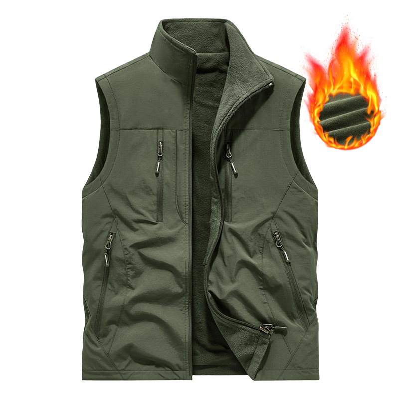 ⏰Promoção por tempo limitado: 49% de desconto🔥🧥Jaqueta sem mangas oversized masculina com bolsos