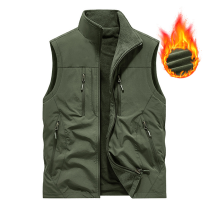 ⏰Promoção por tempo limitado: 49% de desconto🔥🧥Jaqueta sem mangas oversized masculina com bolsos