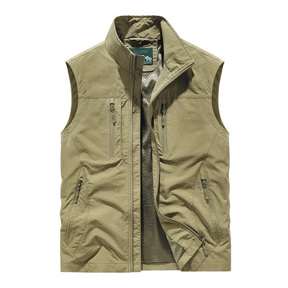 ⏰Promoção por tempo limitado: 49% de desconto🔥🧥Jaqueta sem mangas oversized masculina com bolsos