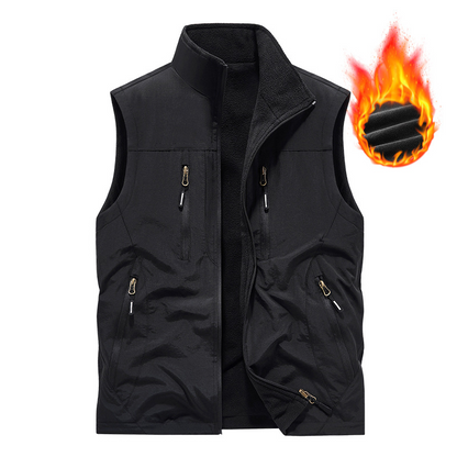 ⏰Promoção por tempo limitado: 49% de desconto🔥🧥Jaqueta sem mangas oversized masculina com bolsos