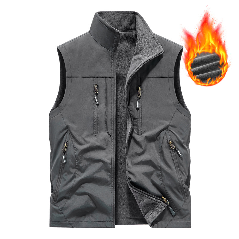 ⏰Promoção por tempo limitado: 49% de desconto🔥🧥Jaqueta sem mangas oversized masculina com bolsos