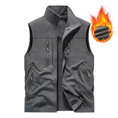 ⏰Promoção por tempo limitado: 49% de desconto🔥🧥Jaqueta sem mangas oversized masculina com bolsos