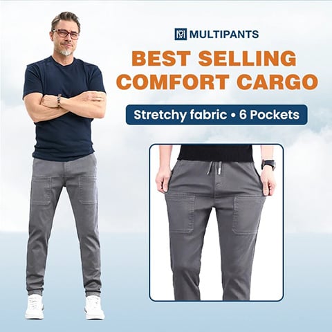 🔥 ÚLTIMO DIA DE LIQUIDAÇÃO – 70% DE DESCONTO 🏆 Calça Cargo Multi Bolsos – Alta Elasticidade e Resistente ✨