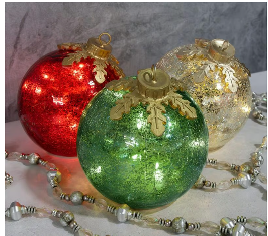 🎅Ornamenti natalizi da tavolo in vetro【3ct】🔔🎁