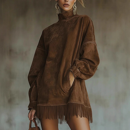 【S-3XL】💖Abito con maniche lunghe e frange