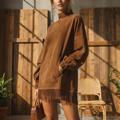 【S-3XL】💖Abito con maniche lunghe e frange