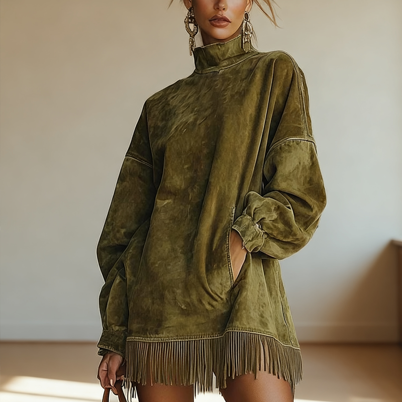 【S-3XL】💖Abito con maniche lunghe e frange