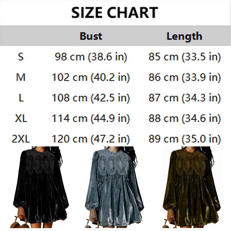 📢📢Sconto del 50%! Abito tunica vintage con pizzo – Silhouette A-line, maniche a sbuffo ed eleganza senza tempo 💚✨