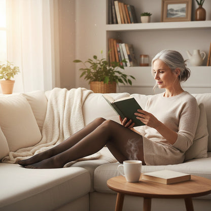 📢📢Sconto del 50%! ⏰ Offerta vantaggiosa: calze di pizzo 8D + trousse per cosmetici – Look brillante, morbidezza e comfort, ideale come regalo. 💝