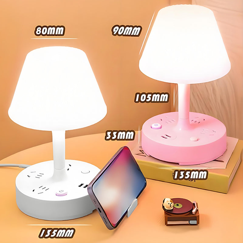 📢📢50% di sconto! ✨ Idea regalo invernale: lampada da tavolo con doppia presa (USB + rete elettrica) - Comfort e sicurezza