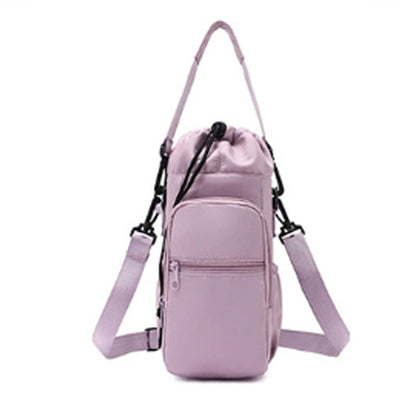 Borsa porta bottiglia d'acqua con tasche per il telefono