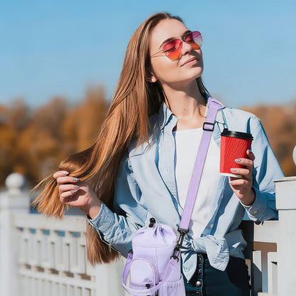 Borsa porta bottiglia d'acqua con tasche per il telefono