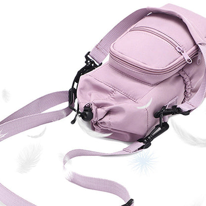 Borsa porta bottiglia d'acqua con tasche per il telefono