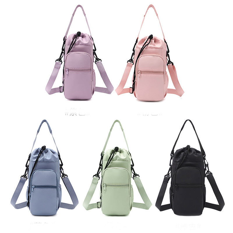 Borsa porta bottiglia d'acqua con tasche per il telefono