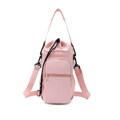 Borsa porta bottiglia d'acqua con tasche per il telefono