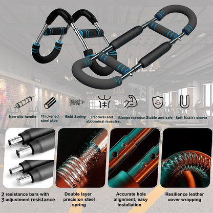 📢📢60% DI SCONTO!! ⏰Barra di peso regolabile per allenatori per braccia, braccia e corpo di allenamento forza, allenatore portatile per Home Gym e fitness