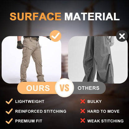 🔥👖 Sconto del 60%! Pantaloni tattici elasticizzati multifunzionali: tasche con cerniera, vestibilità slim e tessuto elasticizzato per una totale libertà di movimento.