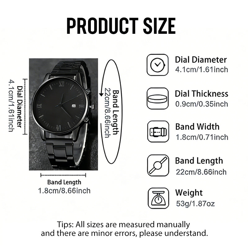🎉💰 Sconto del 50% ⚡ Orologio al quarzo minimalista da uomo con datario – Acciaio inossidabile completamente nero, quadrante romano e precisione orologiera! ⌚🖤