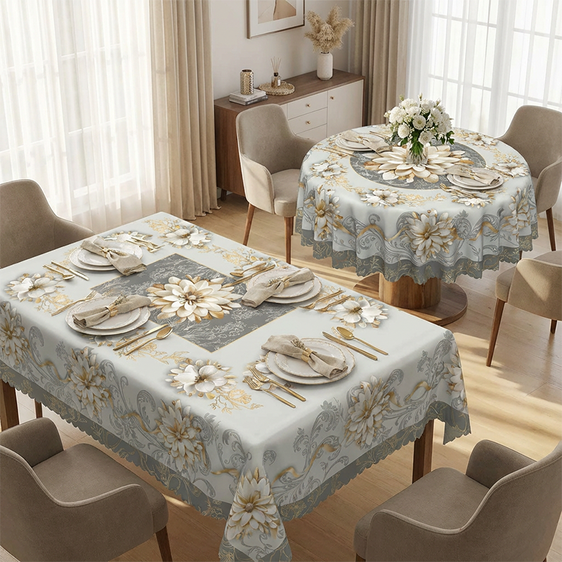 🌺🎀 -50% di sconto! Tovaglia Floreale in Rilievo Impermeabile – Eleganza senza tempo, protezione anti-macchia e manutenzione facile