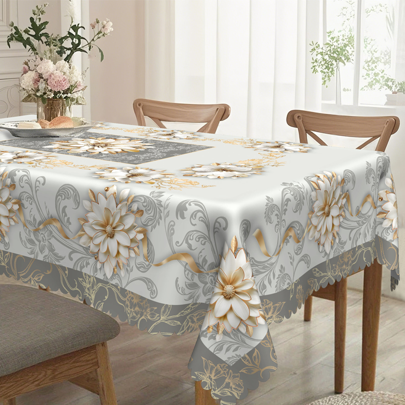 🌺🎀 -50% di sconto! Tovaglia Floreale in Rilievo Impermeabile – Eleganza senza tempo, protezione anti-macchia e manutenzione facile