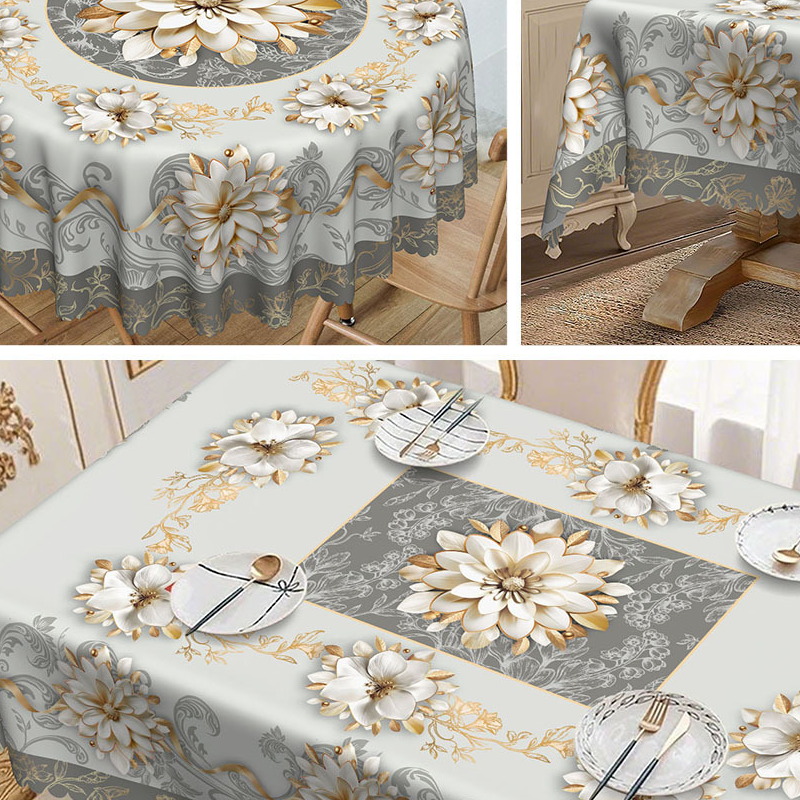 🌺🎀 -50% di sconto! Tovaglia Floreale in Rilievo Impermeabile – Eleganza senza tempo, protezione anti-macchia e manutenzione facile