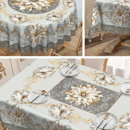 🌺🎀 -50% di sconto! Tovaglia Floreale in Rilievo Impermeabile – Eleganza senza tempo, protezione anti-macchia e manutenzione facile