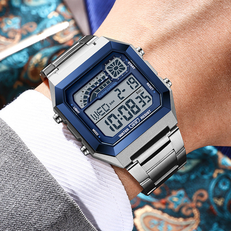 ⌚ SCONTO DEL 50%! ⏱️ Orologio digitale unisex con display quadrato – Display luminoso, impermeabile fino a 50 m e cinturino leggero e resistente 🌙