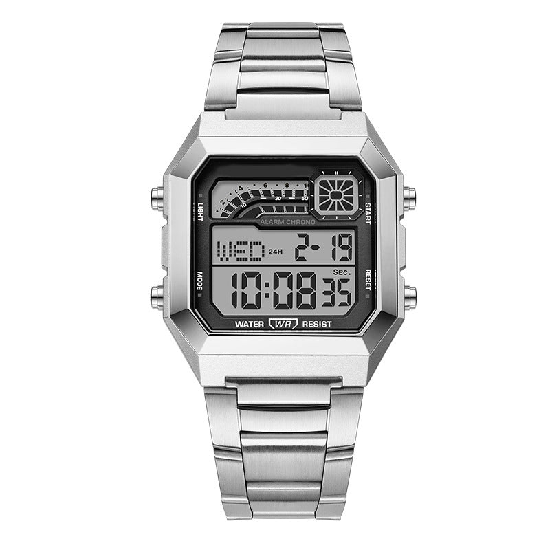 ⌚ SCONTO DEL 50%! ⏱️ Orologio digitale unisex con display quadrato – Display luminoso, impermeabile fino a 50 m e cinturino leggero e resistente 🌙