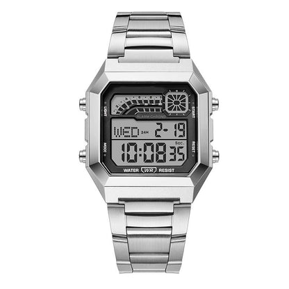 ⌚ SCONTO DEL 50%! ⏱️ Orologio digitale unisex con display quadrato – Display luminoso, impermeabile fino a 50 m e cinturino leggero e resistente 🌙