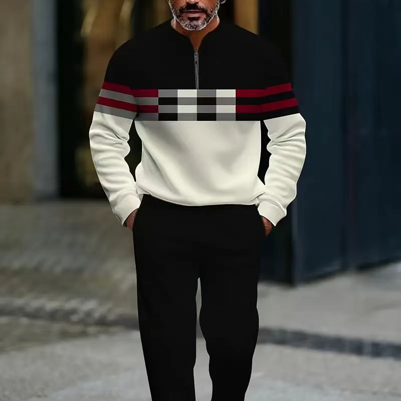 🔈🔈SCONTO DEL 60%🔥Set pullover e pantaloni con stampa grafica da uomo