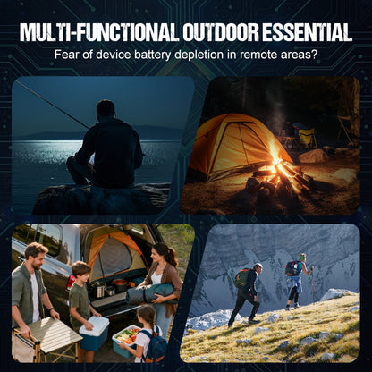 📢📢SCONTO DEL 50%!! ⏰Caricatore di emergenza multifunzionale con manovella e radio