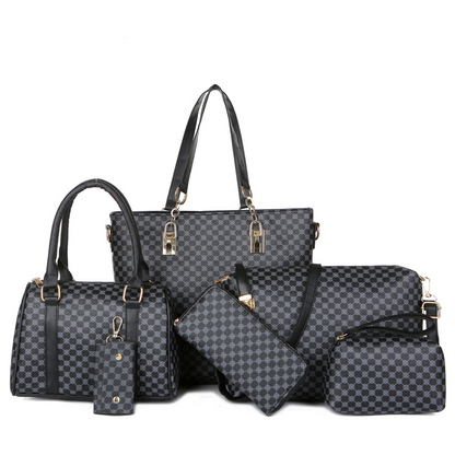 📢📢50% DE DESCONTO!! ⏰ Conjunto elegante de bolsas 6 em 1 para mamãe e bebê – Estampadas, versáteis: para usar no ombro, transversalmente e como bolsa de mão, para o dia a dia 🌿