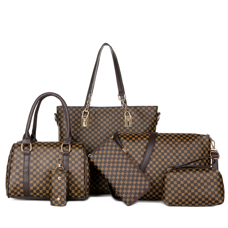 📢📢50% DE DESCONTO!! ⏰ Conjunto elegante de bolsas 6 em 1 para mamãe e bebê – Estampadas, versáteis: para usar no ombro, transversalmente e como bolsa de mão, para o dia a dia 🌿