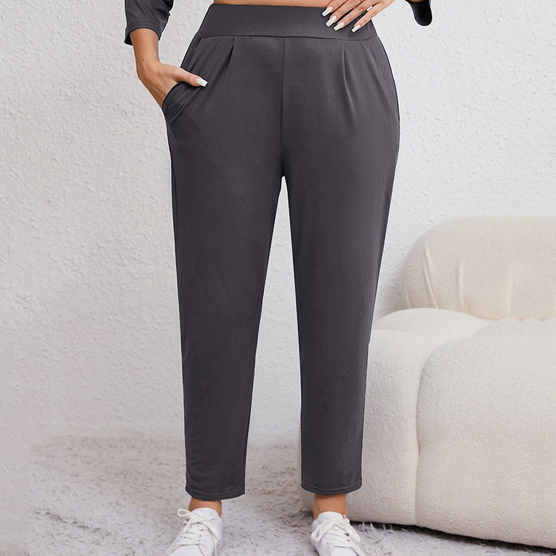 ⏰SCONTO DEL 50%!✨Pantaloni a zampa con tasche da donna, taglie forti