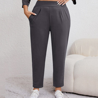 ⏰SCONTO DEL 50%!✨Pantaloni a zampa con tasche da donna, taglie forti