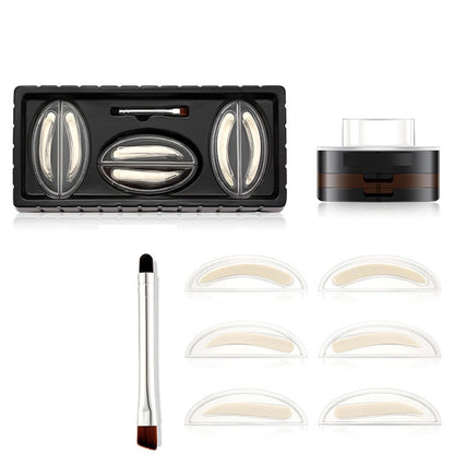 ⏳Oferta por tempo limitado⏰ Carimbo para sobrancelhas instantâneo e ajustável com pó de sobrancelha duas cores👁️