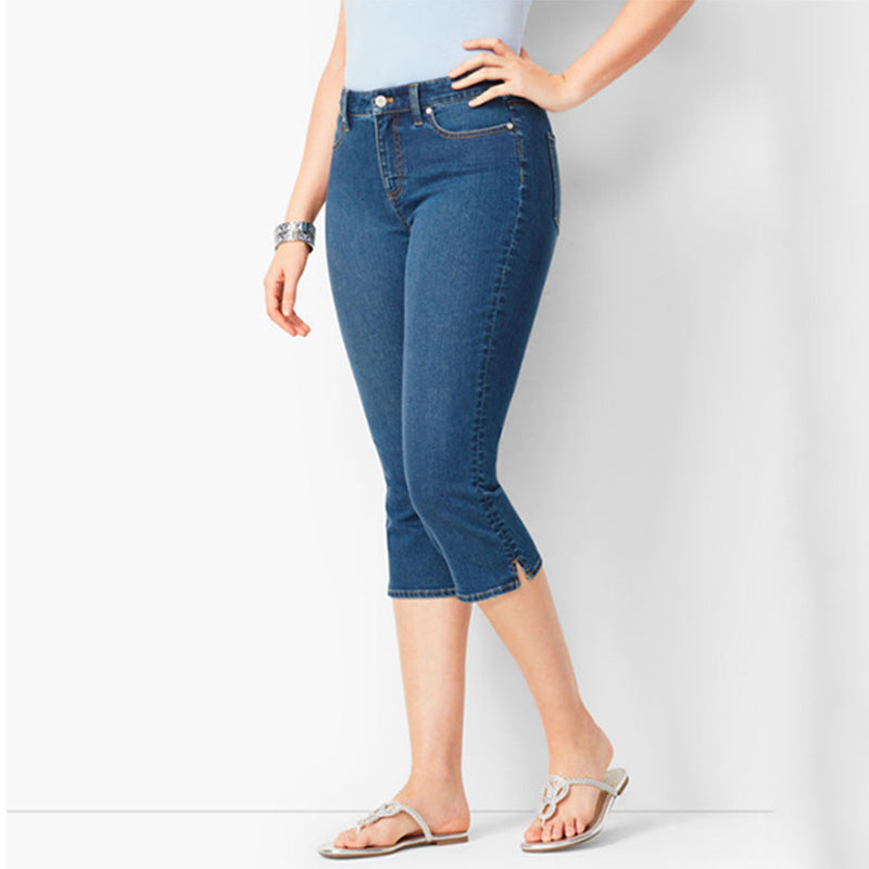 🔥 IN QUESTO MOMENTO: SCONTO DEL 50% 👖 Jeans capri elasticizzati da donna ✨ Taglio che valorizza la figura, ideali per tutti i giorni e per le vacanze ☀️